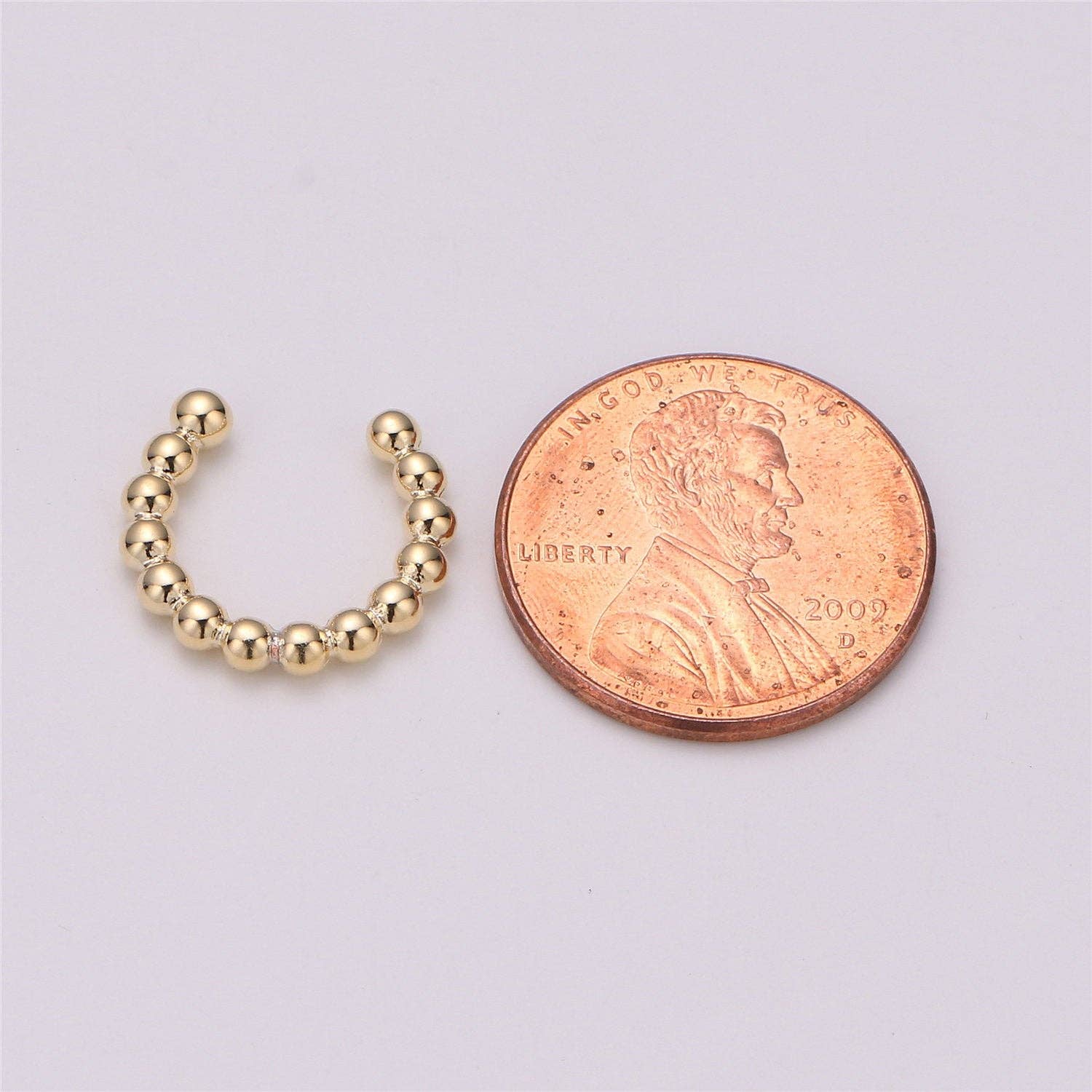 Aim Eternal - Wholesale Cuff/Wrap Earrings - Gold Filled Beaded Ear Cuff, No Piercing Ear Cuff K1131