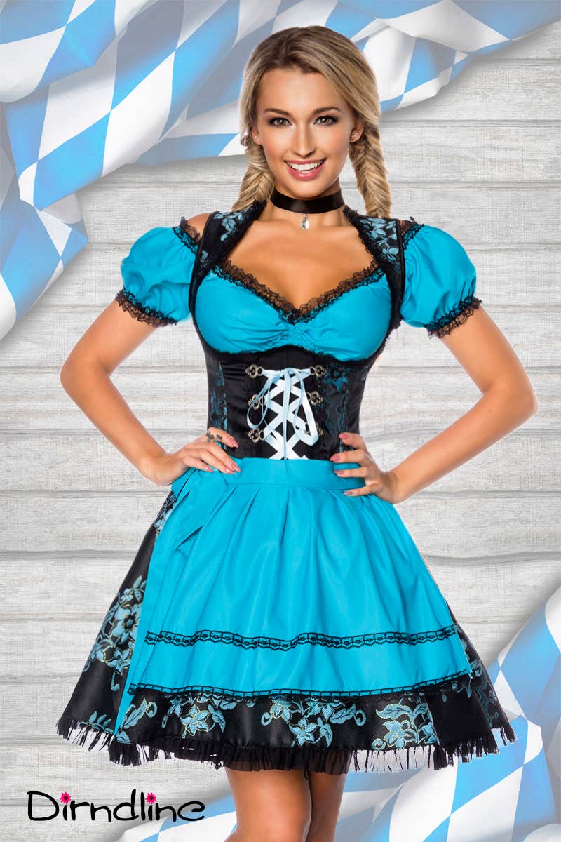 atixo GmbH - Vente Déguisement – femme - Dirndl premium avec blouse et tablier (7000)32
