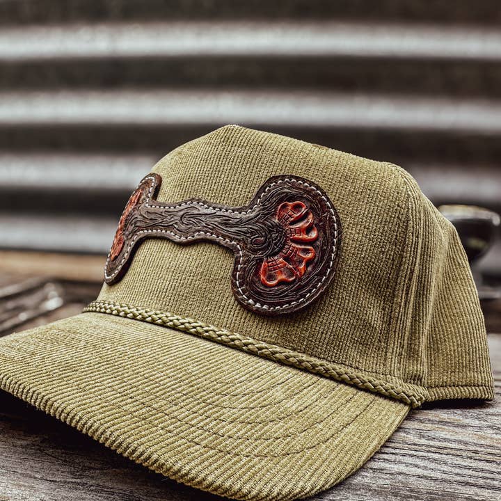 Hand Tooled Leather Snaffle Bit Cap for wholesale by The Rodeo Rose