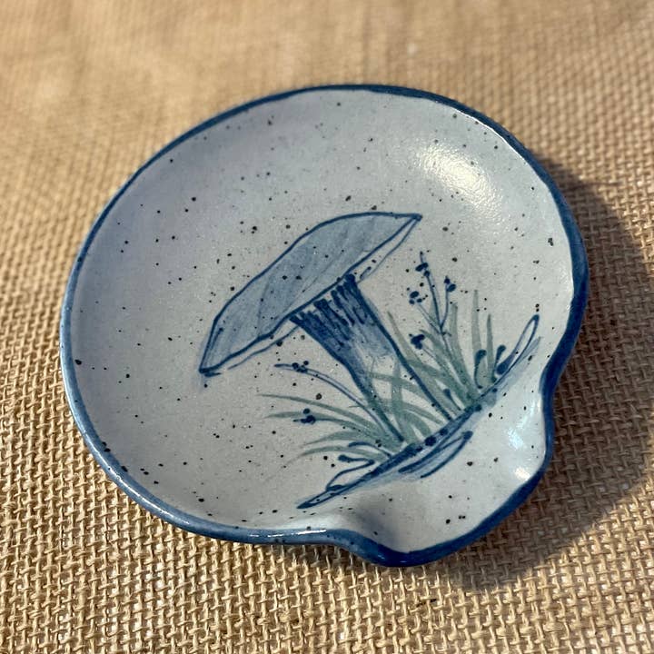 Spoon Rest- Mushroom for wholesale by Rowe Pottery