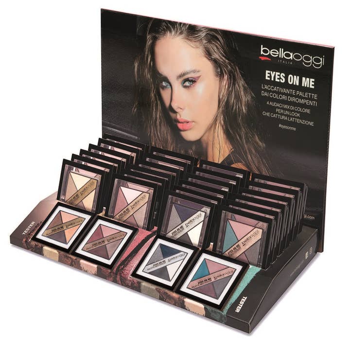 Display-Kit Einführung „Augen auf mich” für den Großhandel von bellaoggi