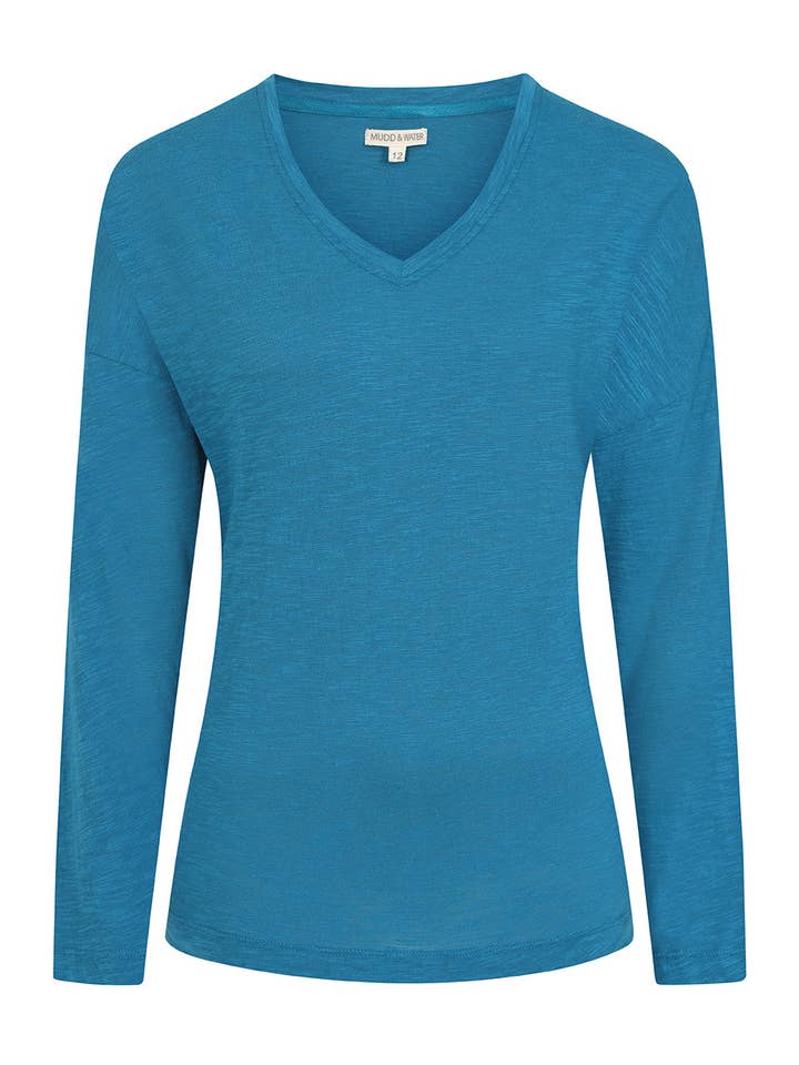 Nova Top - Blaugrün - Viskose für den Großhandel von Mudd & Water