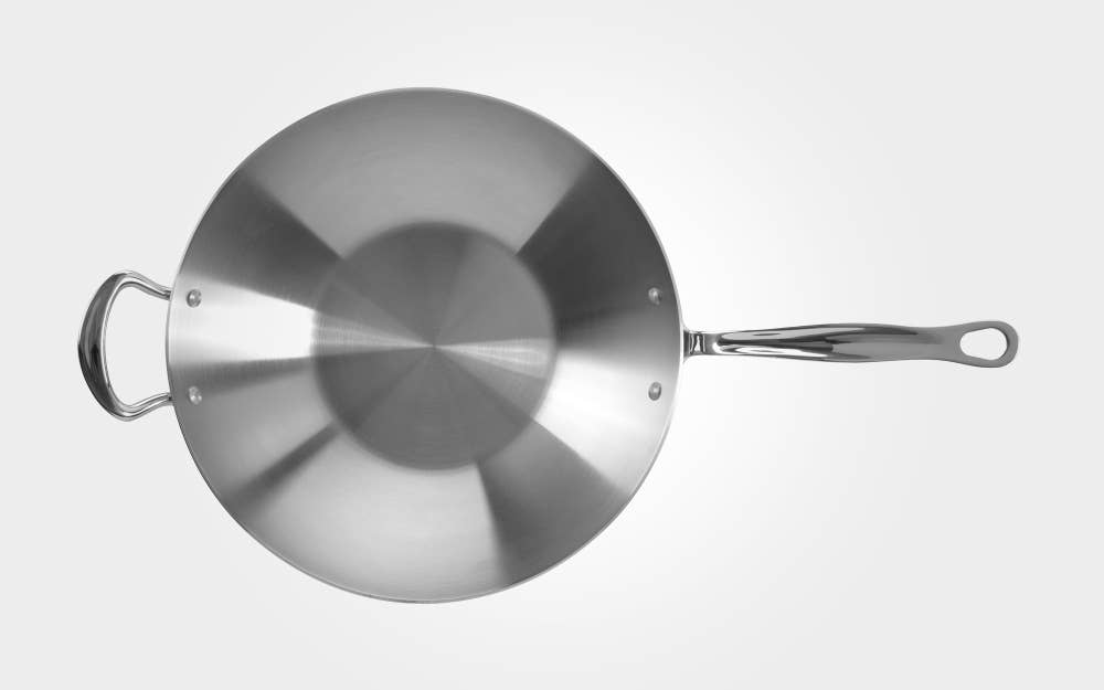 samuel groves – wholesale Kastrull – Klassisk 32cm rostfritt stål Triply Wok3