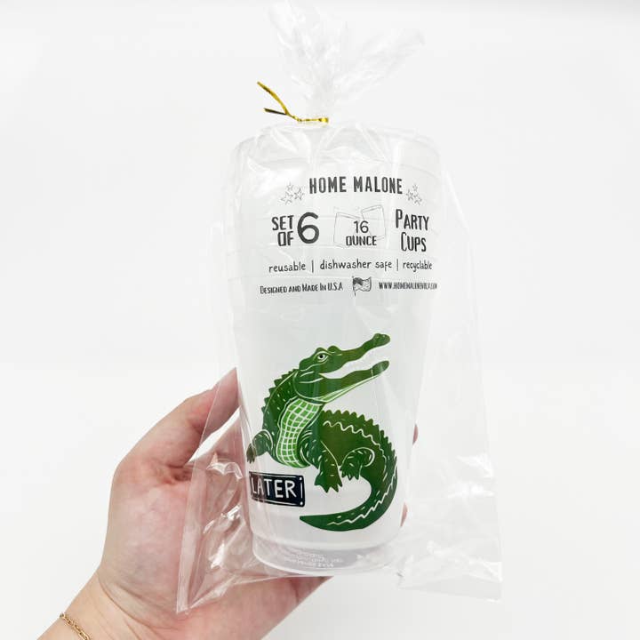 Home Malone - Wholesale Disposable Cup - Later Gator Party Cup Set-Fun Pool BBQ Birthday Drinkware2