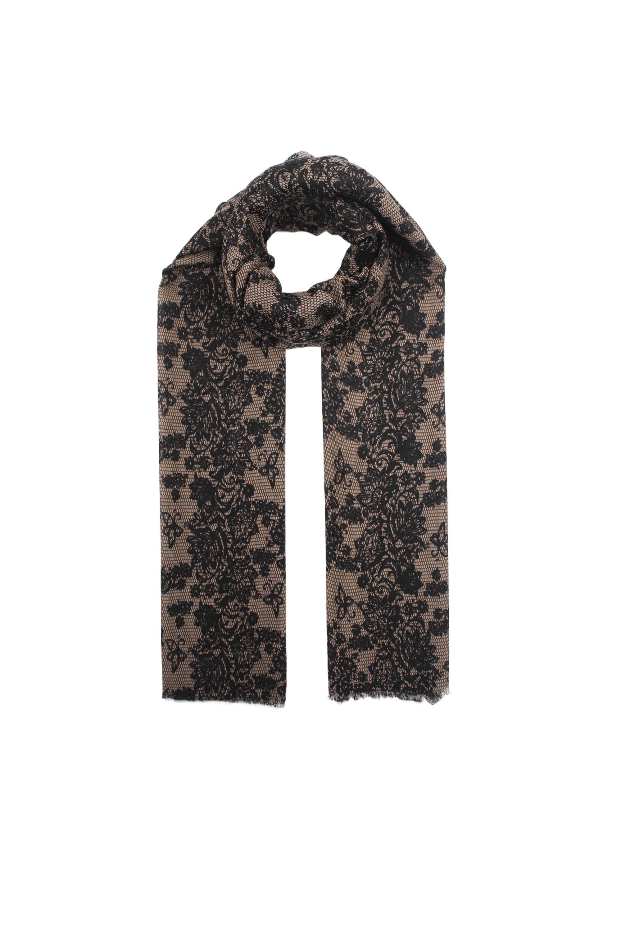 PHANIE MODE - Wholesale Scarf - Women's - E-09379 Lace print scarf2