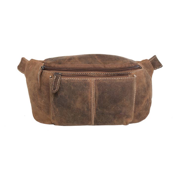 Large Unisex Festival Belt Bag Buffalo Leather - 3 Colours for wholesale by Arrigo