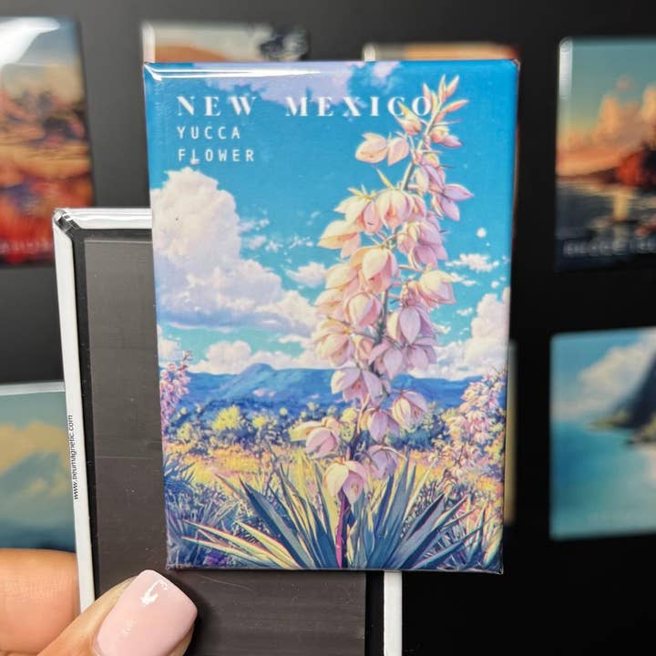 New Mexico Yucca Bloem Magneet | Hand-Illustratie | 2x3 Inch voor wholesale door Tieu Magnetic