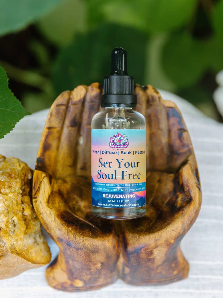2 oz Body / Diffuser Oil - Set Your Soul Free: Rejuvenating for wholesale by Blaze On Creations
