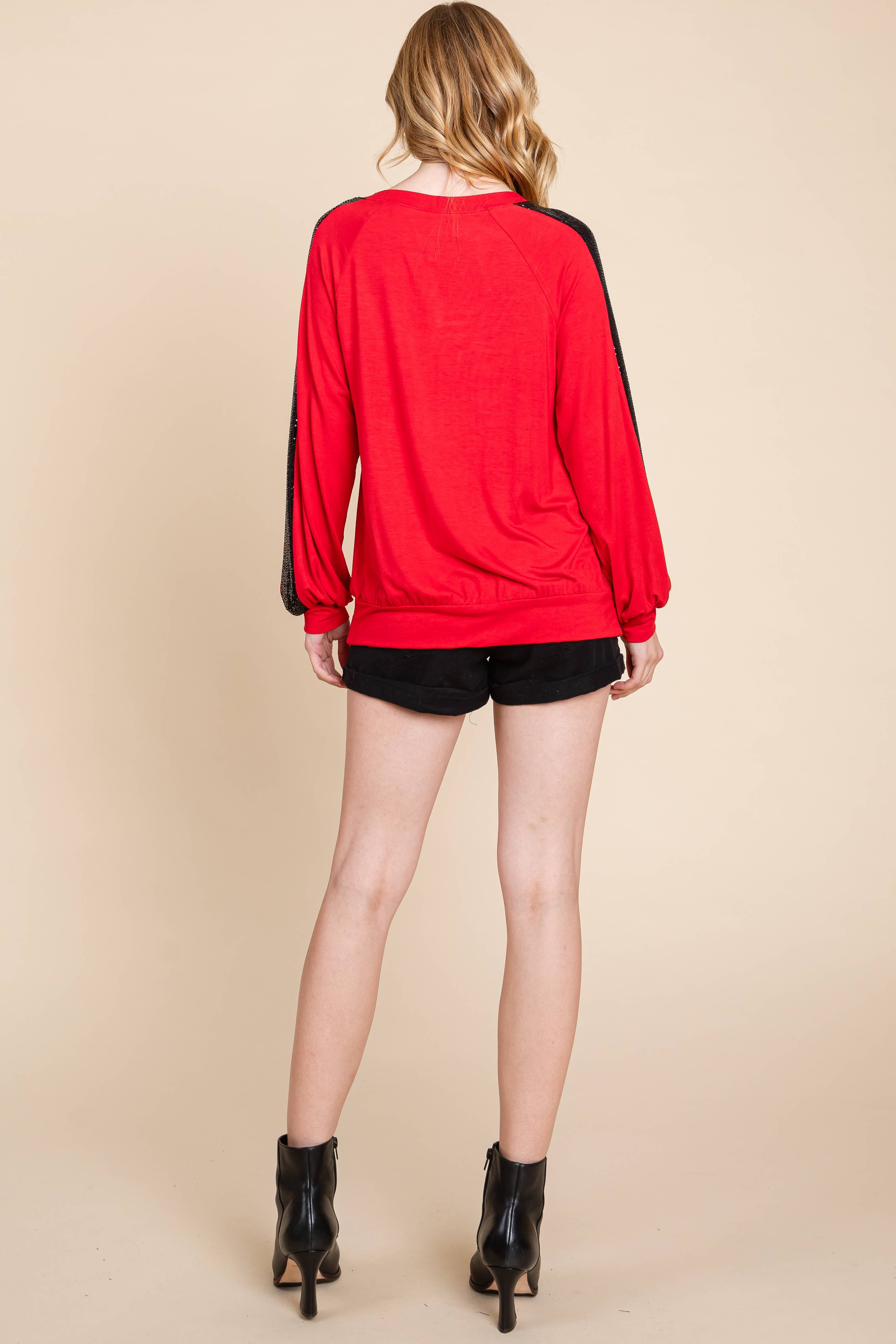 Emerald Collection - Vente Chemisier – femme - Haut de mode ETK-9319-PL grande taille avec sequi métallisé scintillant17