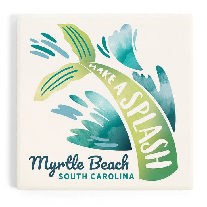 Lantern Press - Wholesale Coasters - Ceramic Coaster Myrtle Beach, South Carolina, Mer-Mazing