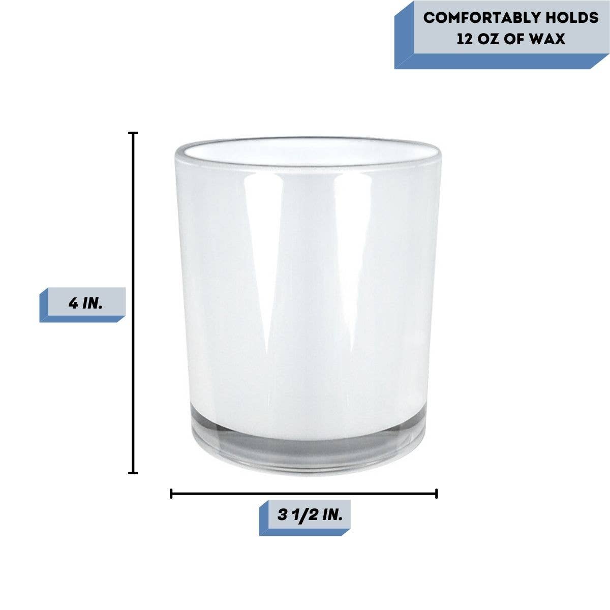 General Wax - Candle Making Supplies - Wholesale Kaarsenhouder - 14 oz Havana Melkwit - Kaarsenmaakglas1