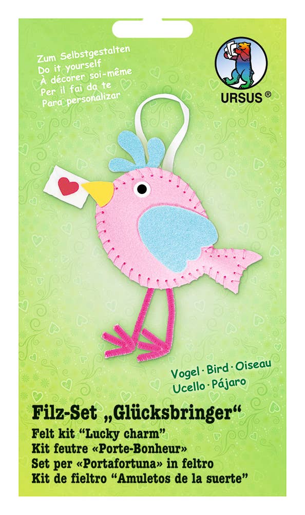 URSUS® / Buntpapierfabrik Ludwig Bähr GmbH & Co. KG - Wholesale DIY Craft Kit - Kids - Felt Set "Lucky Charm Bird"0