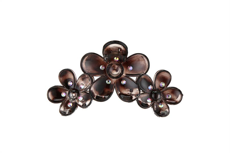 Nima Accessories Inc - Wholesale Hair Clip - Women's - Ladies 4 Assorted Colors Flower Hair Claw Clip3