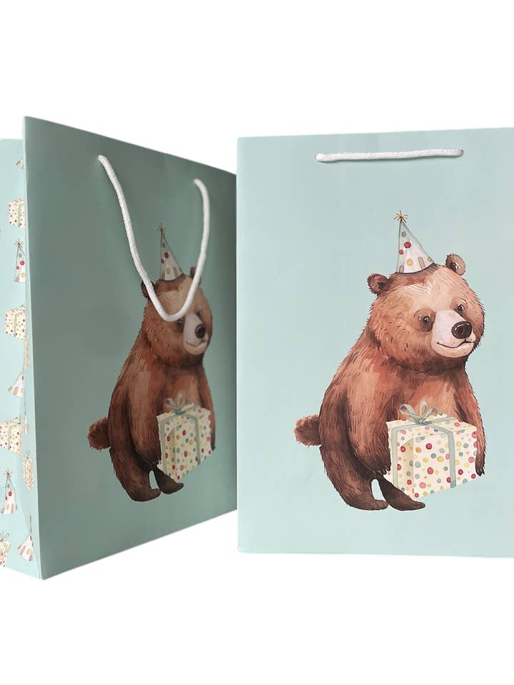 Fødselsdagsbjørn gavepose for engroshandel hos Hank & Bean