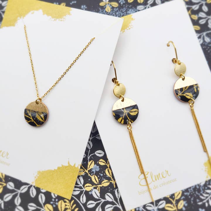 The DONAO set, earrings and short necklace / 4 col for wholesale by Elmer