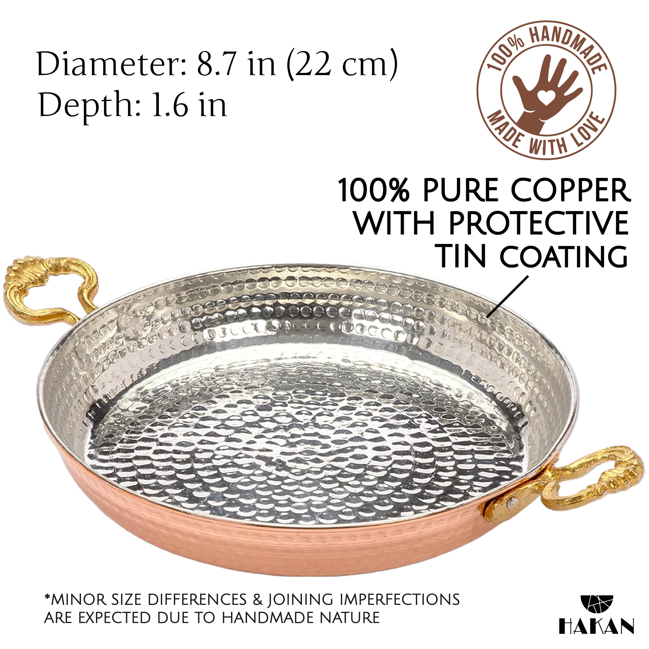 Hakan – Frigideira por atacado – Frigideira de Cobre Artesanal Hakan para Ovos, Pequena19