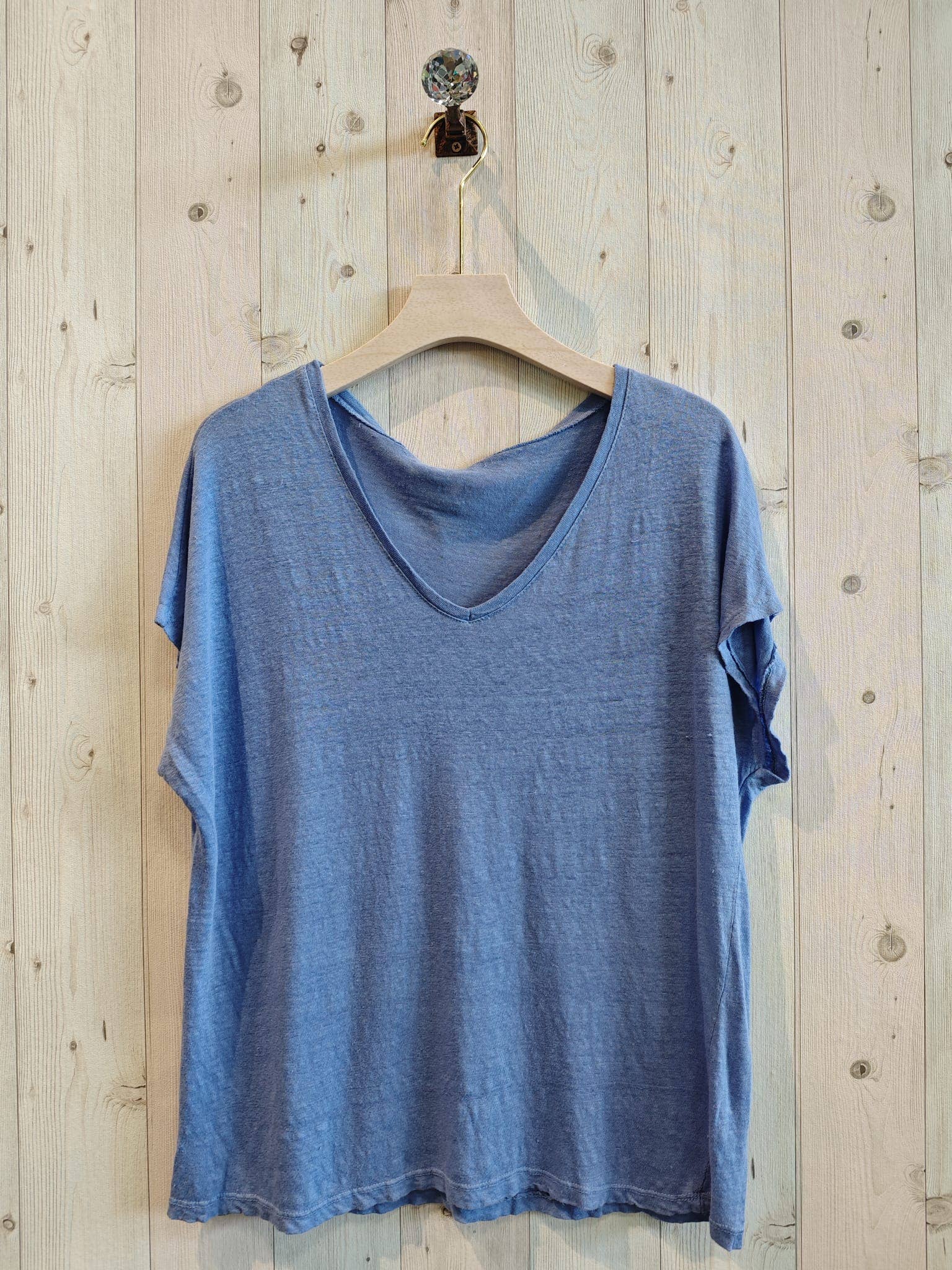 Linen & More - Wholesale T-Shirt - Women's - REF 2295 BASIC LINEN T-SHIRT 100%6