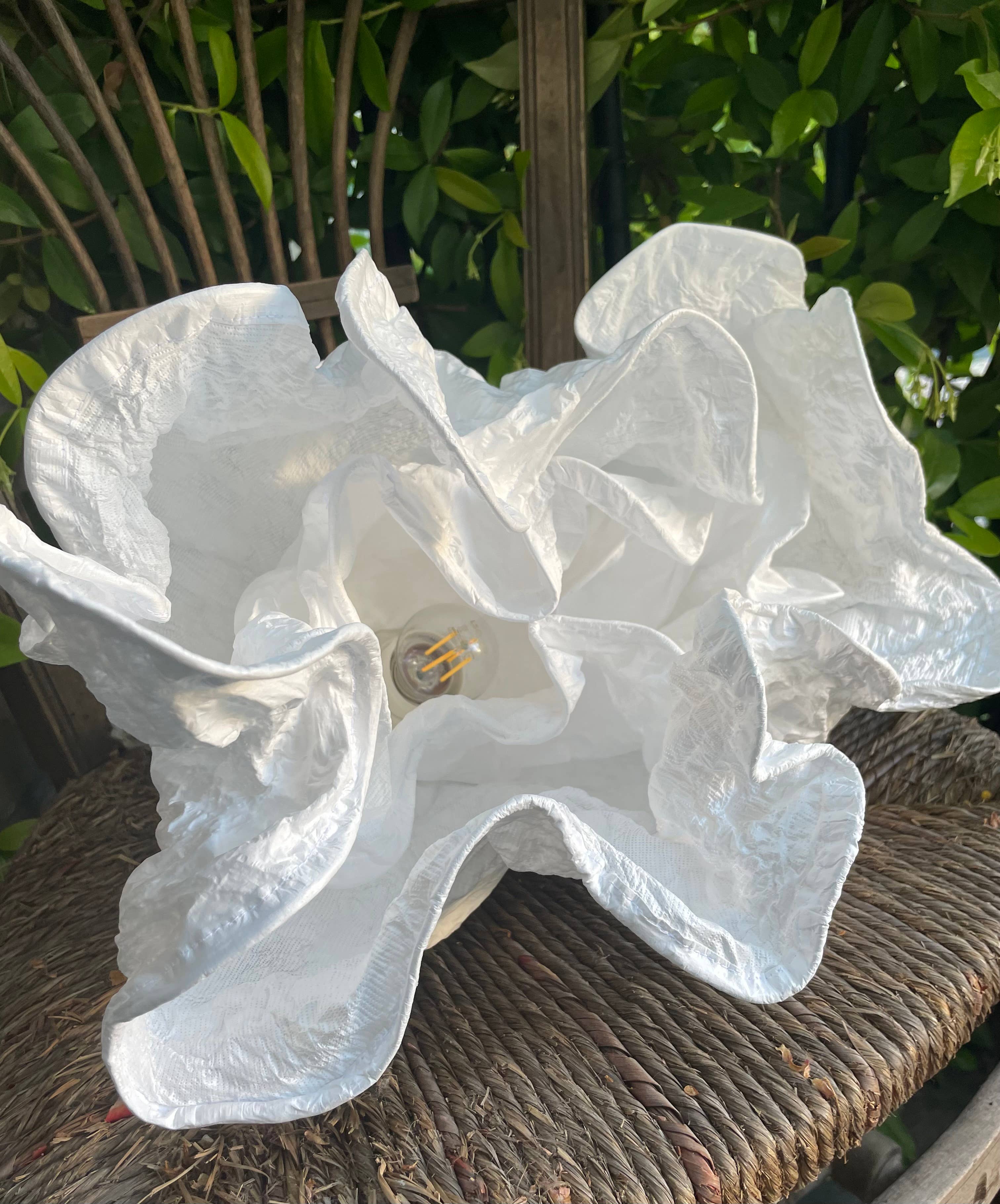 Géraldine Pouzet - Luminaires – Großhandel Lampenschirme – Luminaire ECUME Tischlampe mit Lampenschirm aus synthetischer Vliesfaser1