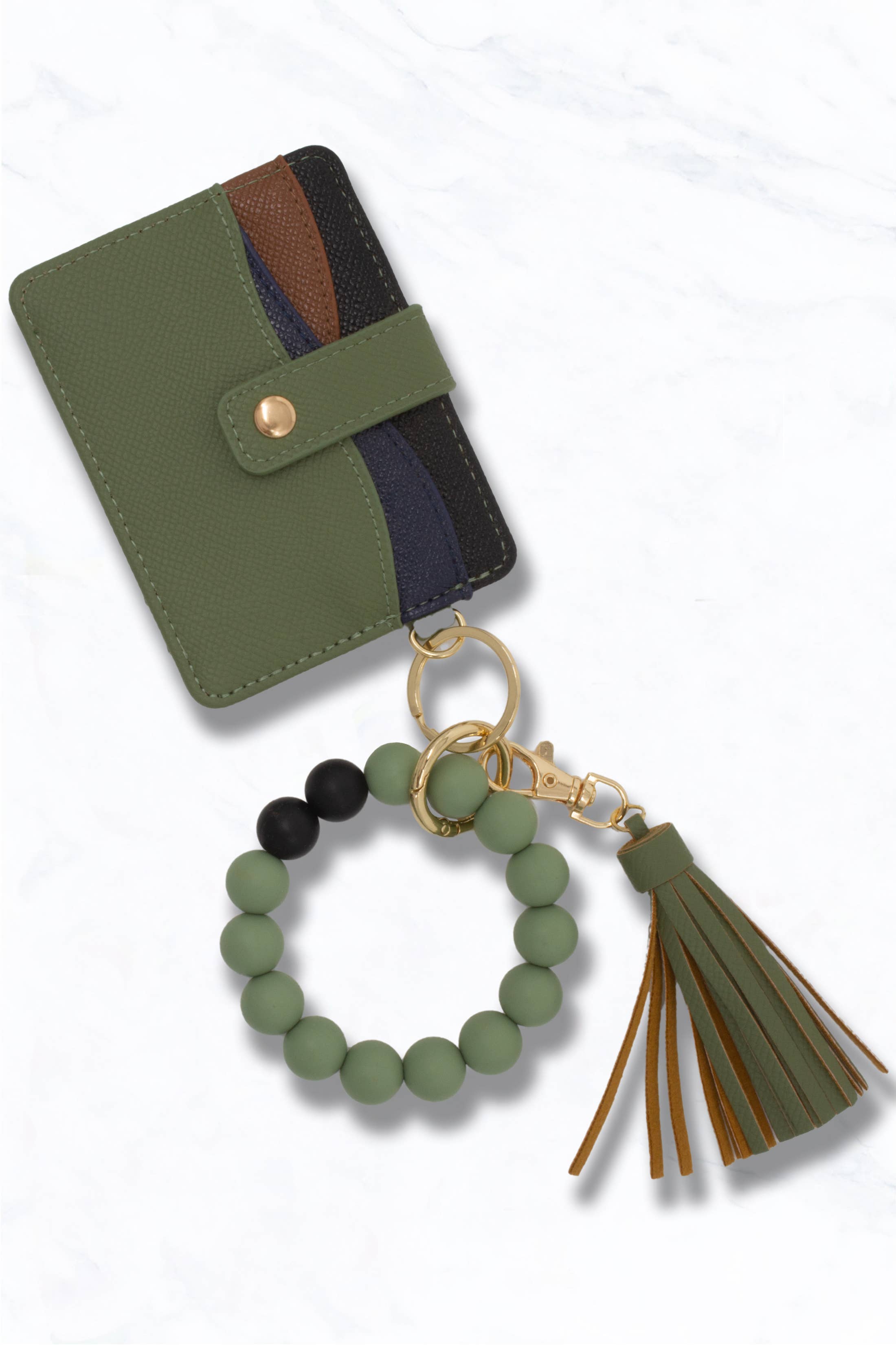 Suzie Q USA - Vente Porte-cartes – femme - Porte-cartes en simili cuir avec porte-clés6