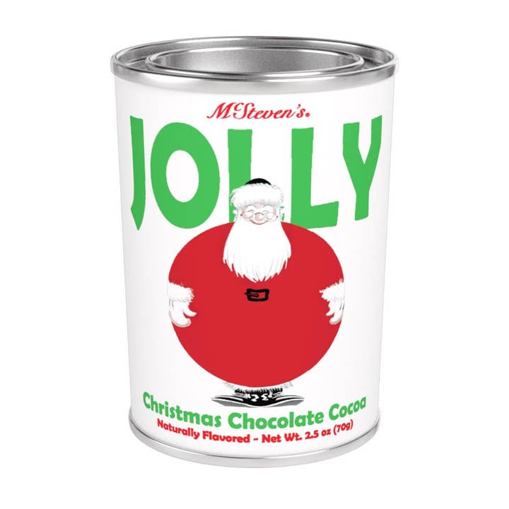 Vintage Santa Jolly Christmas Chocolate Cocoa (2.5oz Tins) for wholesale by McSteven's