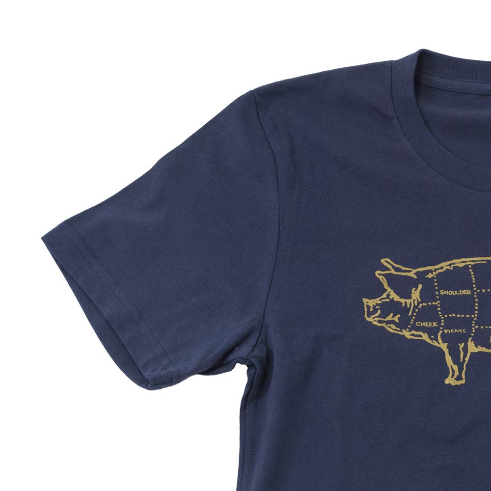 Cinder + Salt - Wholesale Screen Printed T-Shirt - Unisex - Pork Butcher Chart Men's  Tee4