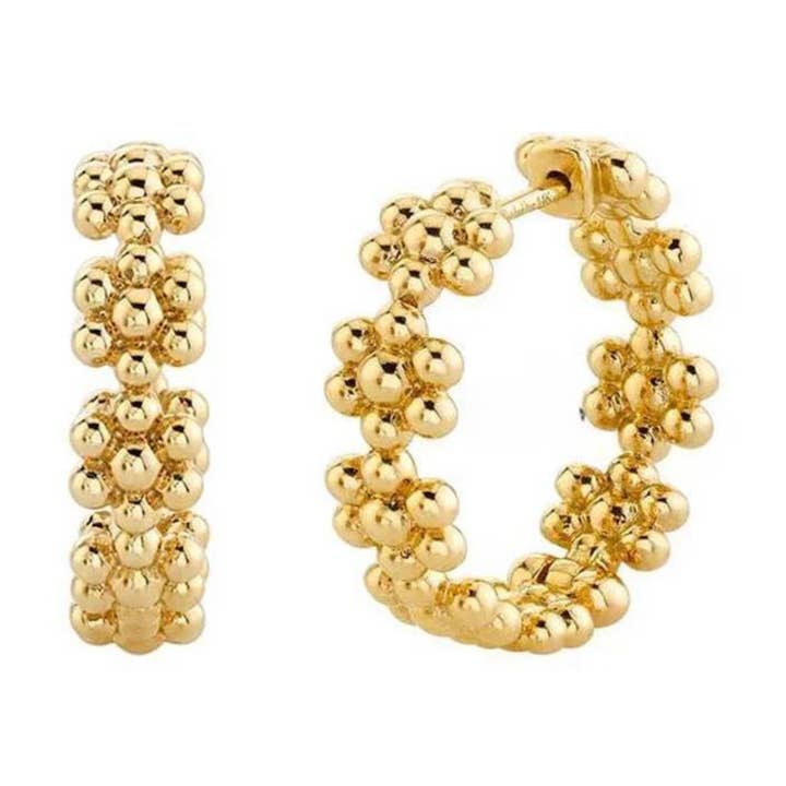Daisy Gold Hoops for engroshandel hos Nazzar