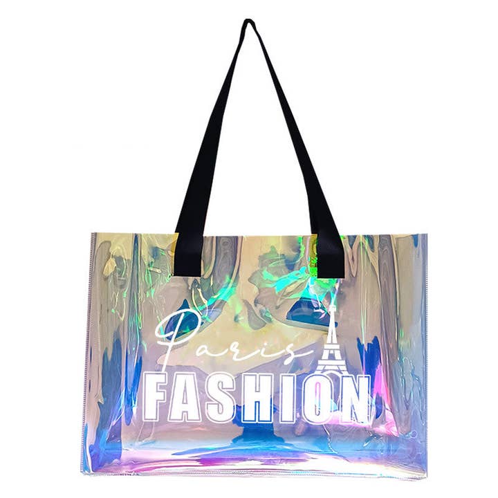 Little Trendy - Wholesale Tote Bag - Women's - Laser PVC transparent jelly bag beach waterproof bag