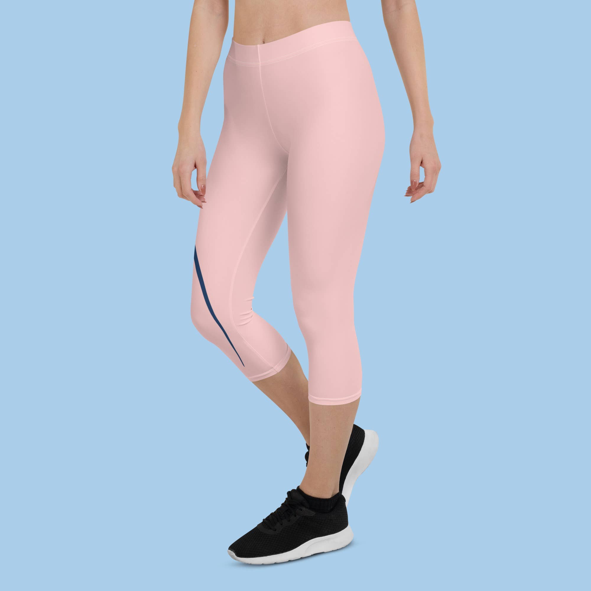 Ara - Wholesale Athletic/Lounge Leggings - Women's - "Like the wind" Pink Capri Leggings6