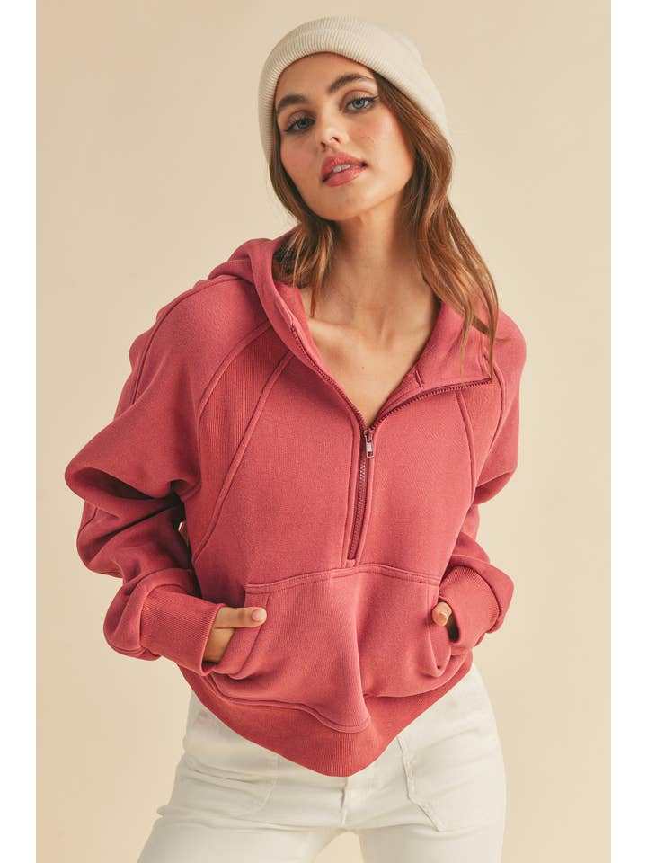 AEMI + CO - Wholesale Hoodie - Women's - 946CK Drea Half-Zip Hoodie 6
