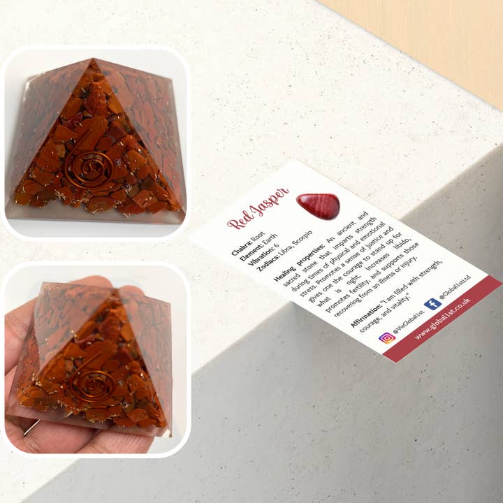 VIE - Vendita all'ingrosso Pietra/cristallo spirituale - Piramide curativa orgonica Reiki, 5,5 cm7