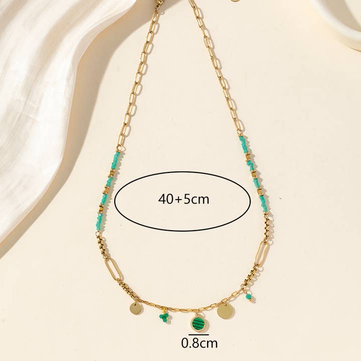 Blossom bijoux - Wholesale Link & Chain Necklace - 25CA254 Stainless Steel Necklace