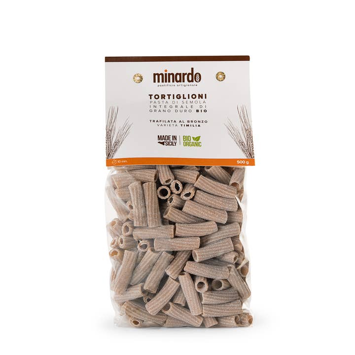 Wholemeal Tortiglioni - Organic Durum Wheat Pasta - 500 gr for wholesale by PASTIFICIO MINARDO SRLS