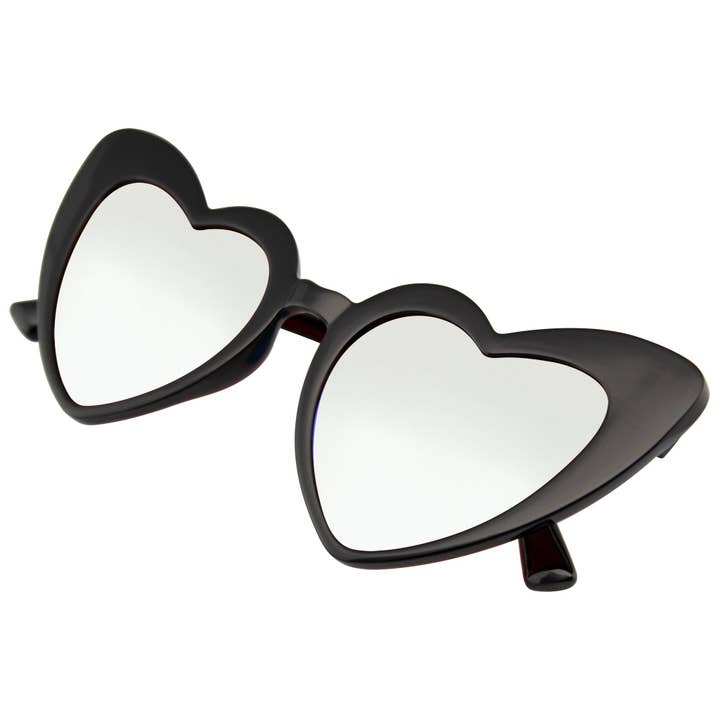 Emblem Eyewear – wholesale Sunglasses – Women's – Oversize Cat Eye Heart Shape Mirrored Lens Sunglasses12