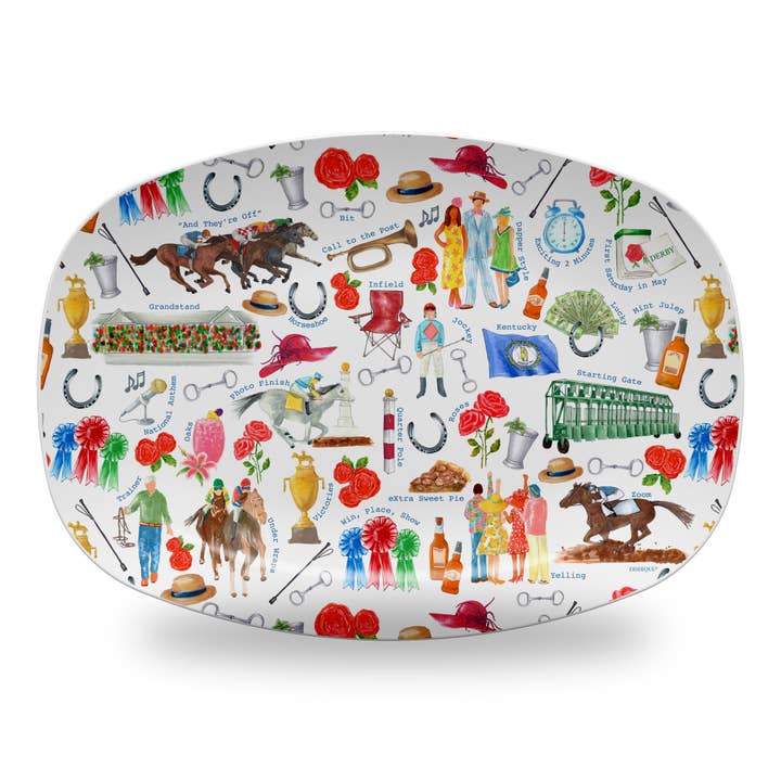 Dishique - Wholesale Platter - Derby Pattern Unbreakable Platter