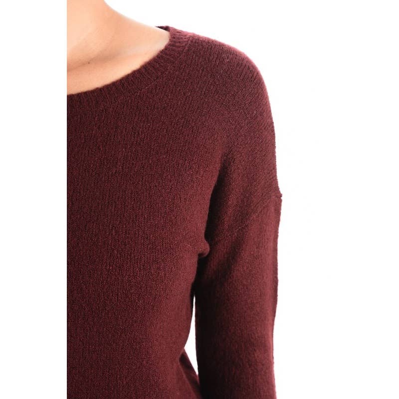 Mak – wholesale Pullovertröja - Dam – Crewneck stickad tröja med sidoslits MK801526