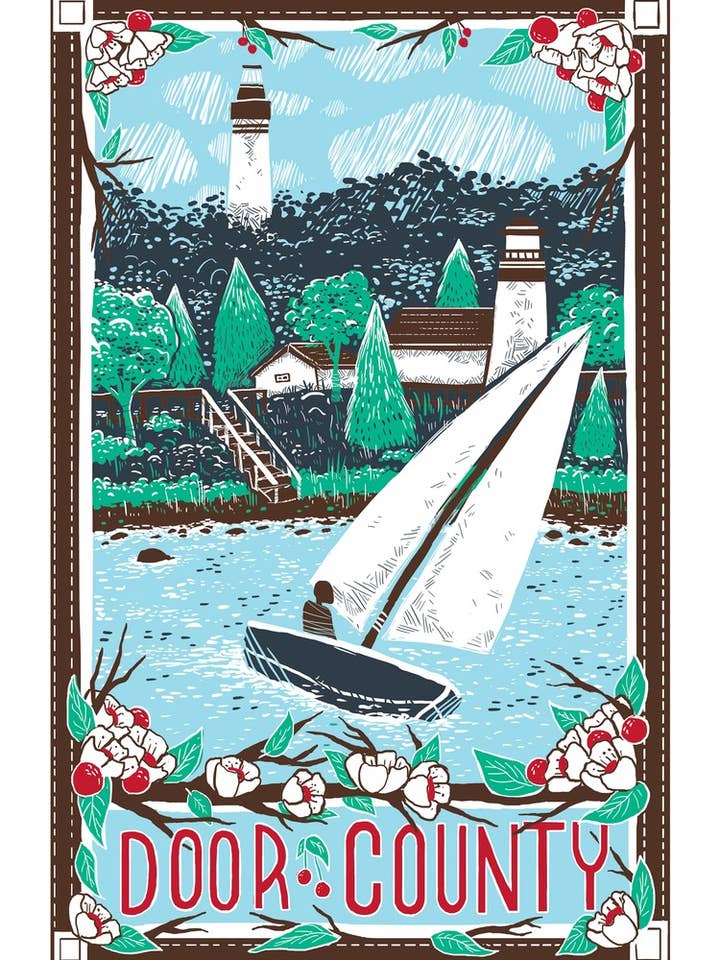 Asciugamano da tè Door County Region per la vendita all'ingrosso da parte di Vestiges