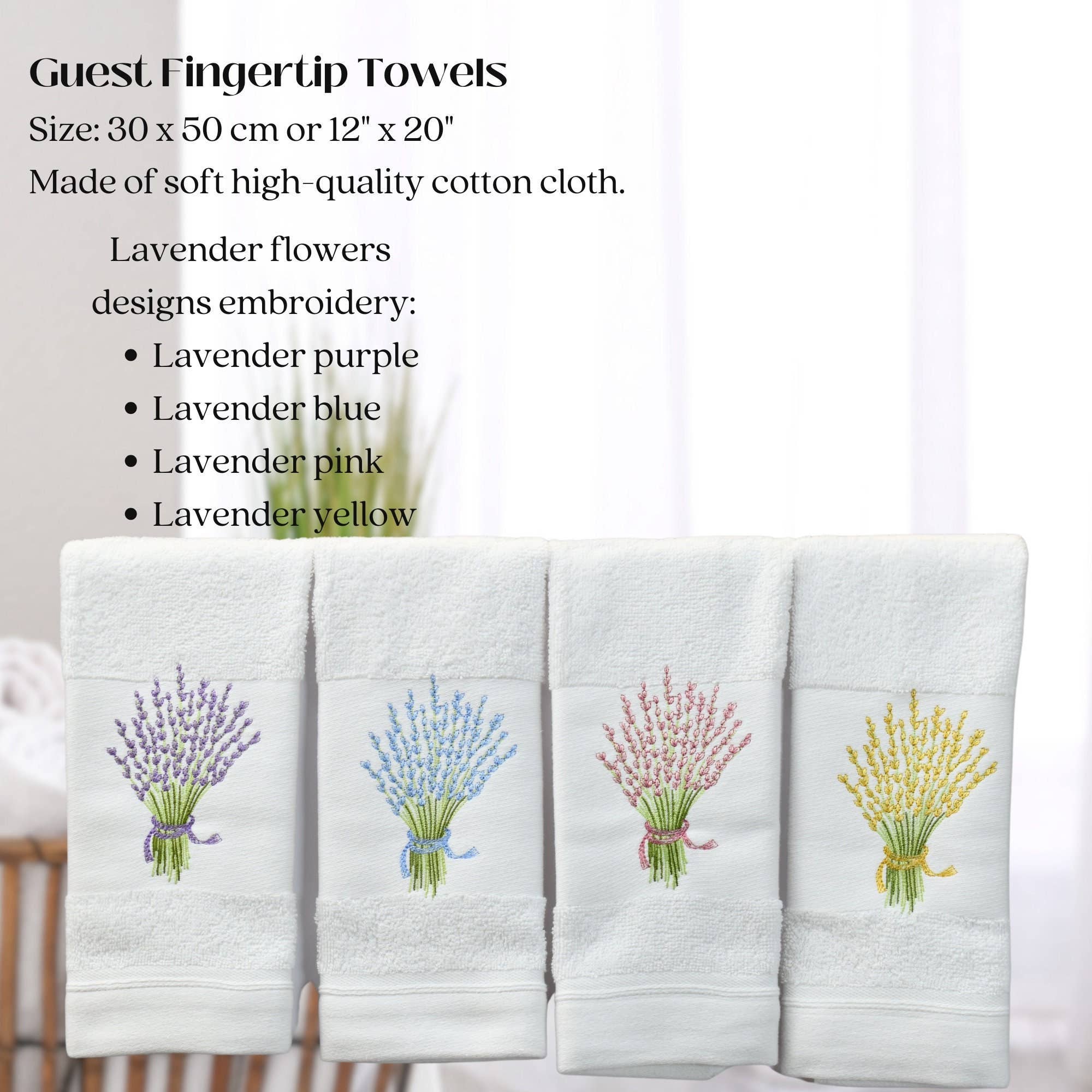 Nordlinen - Wholesale Hand Towel - Lavender Guest Fingertip Towels, Embroidered  30X50 0