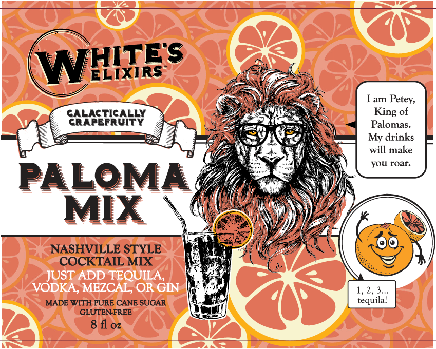 White's Elixirs - Wholesale Cocktail Mix/Syrup - White's Elixirs Paloma Mix 8oz3