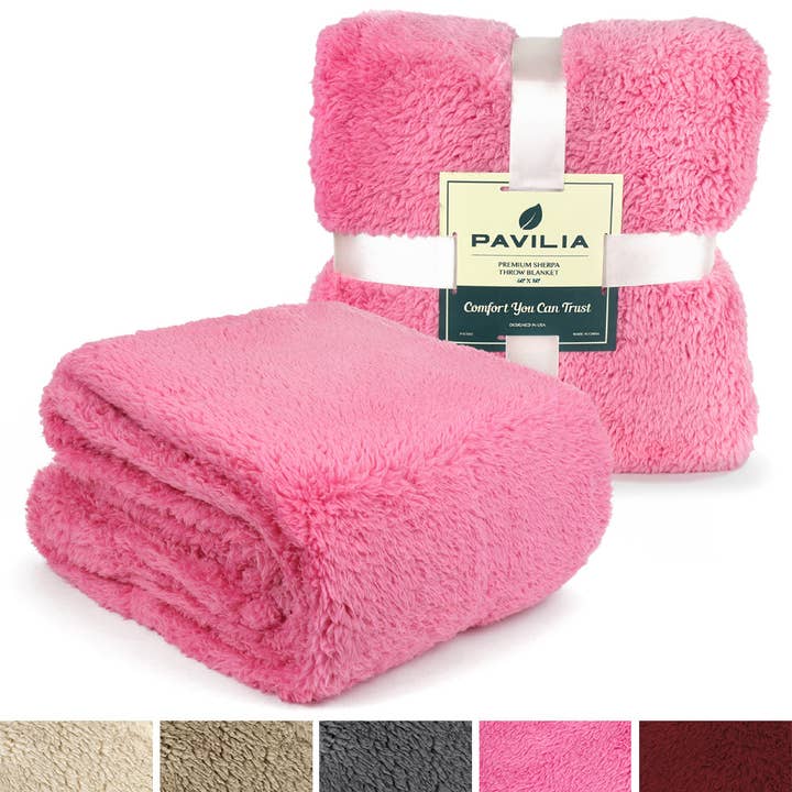 Pavilia - Wholesale Throw Blanket - Plush Shaggy Sherpa Blanket64
