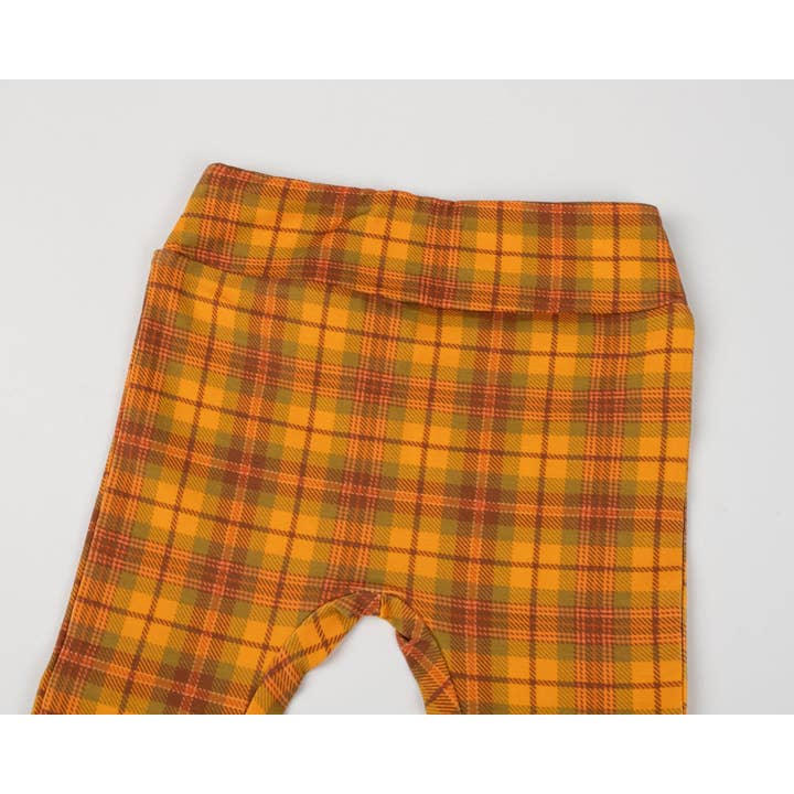 Strawberry Jam Kids - Wholesale Pants - Kids - Plaid Jersey Bell Bottom Flare Girls Pants Fall Winter