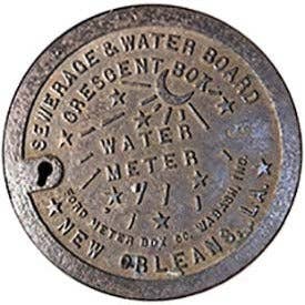 PROJECT SOUTH - Nova Orleães, LA - “Medidor de Água” - Trivet de Cobertura de Esgoto por atacado de Vernakular Photo Designs