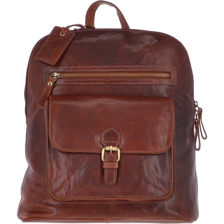 Ashwood Leather – wholesale Backpack – Women's – Large Vintage Leather Backpack Honey – G28