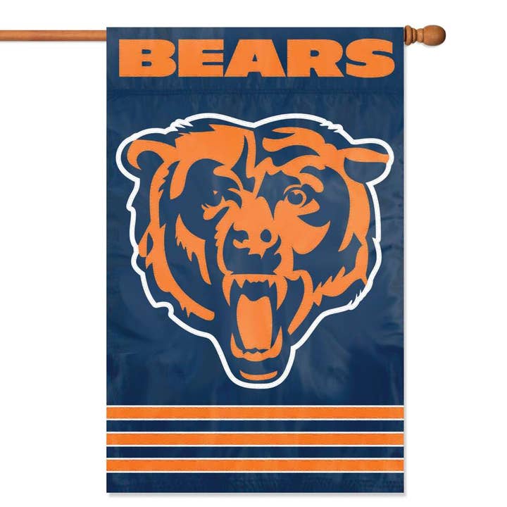 Chicago Bears Applique Banner Flag for wholesale by Party Animal, Inc.