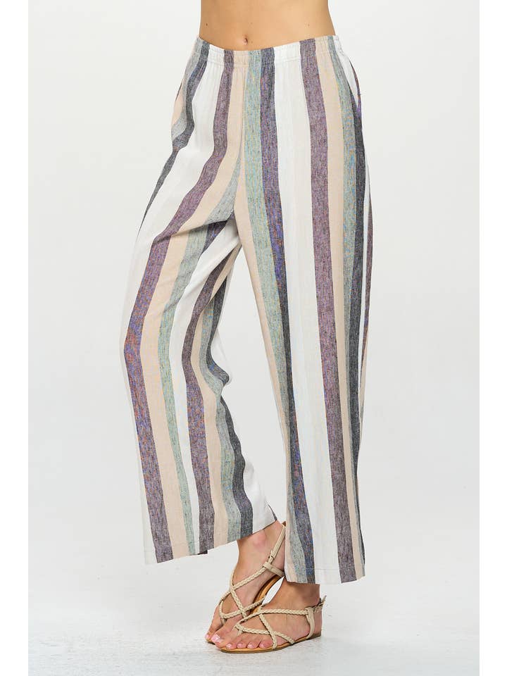 Focus Fashion - Wholesale Pants - Women's - Linen Rayon Stripe Pants3