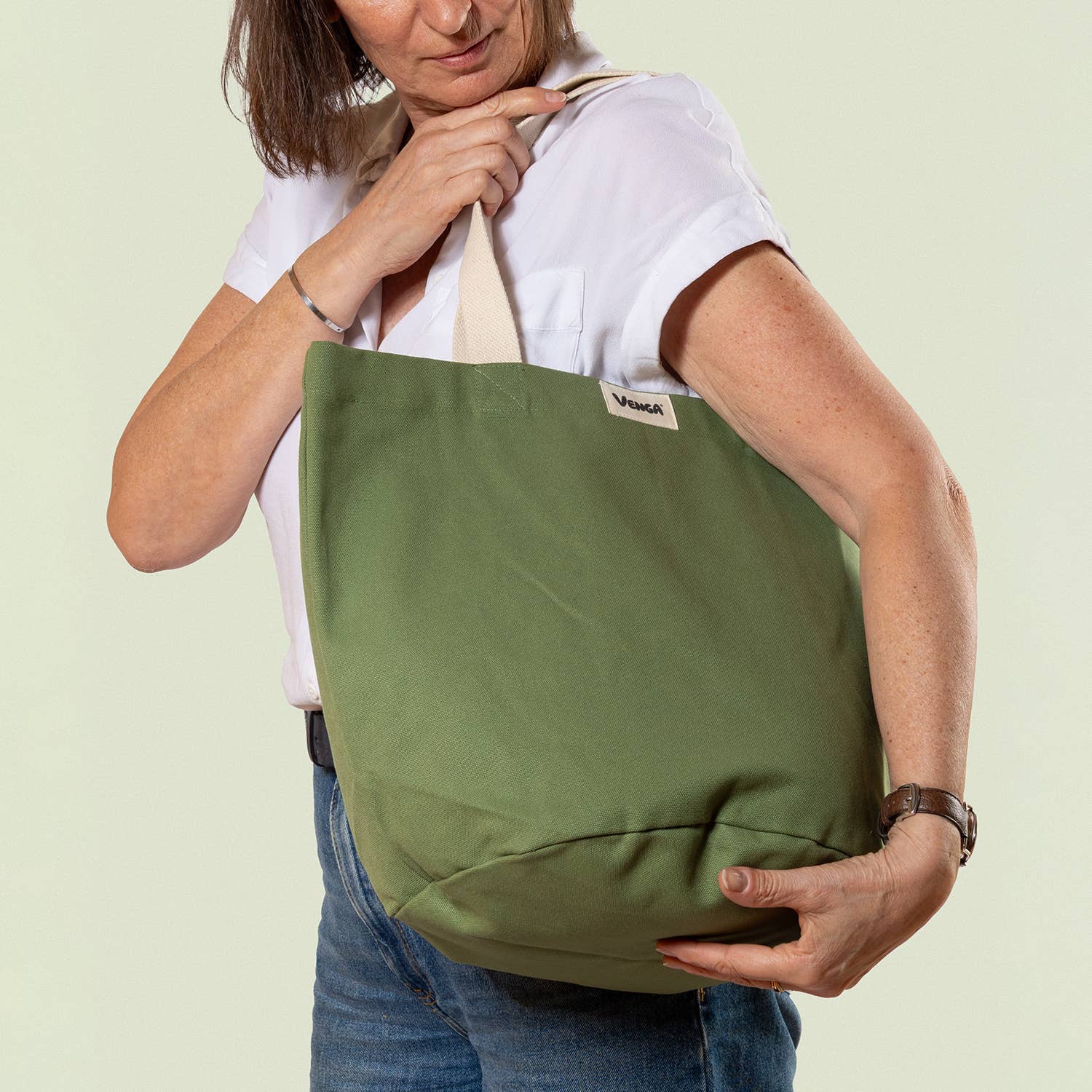 Ecodis - Grand Beau - Wholesale Draagtas - Dames - City shopper van biologisch katoen - Venga0