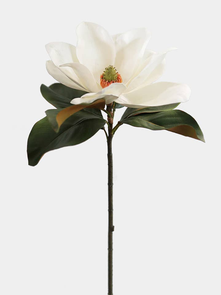 Magnolia sintética blanca de 29 pulgadas para venta al por mayor de Prestige Botanicals
