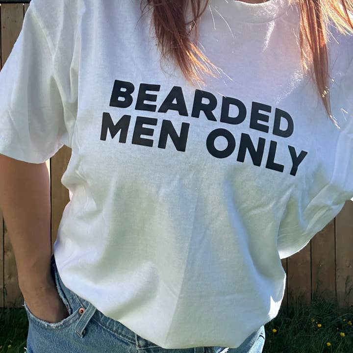 BEARDED MEN ONLY TSHIRT for wholesale by Wild & Wanted