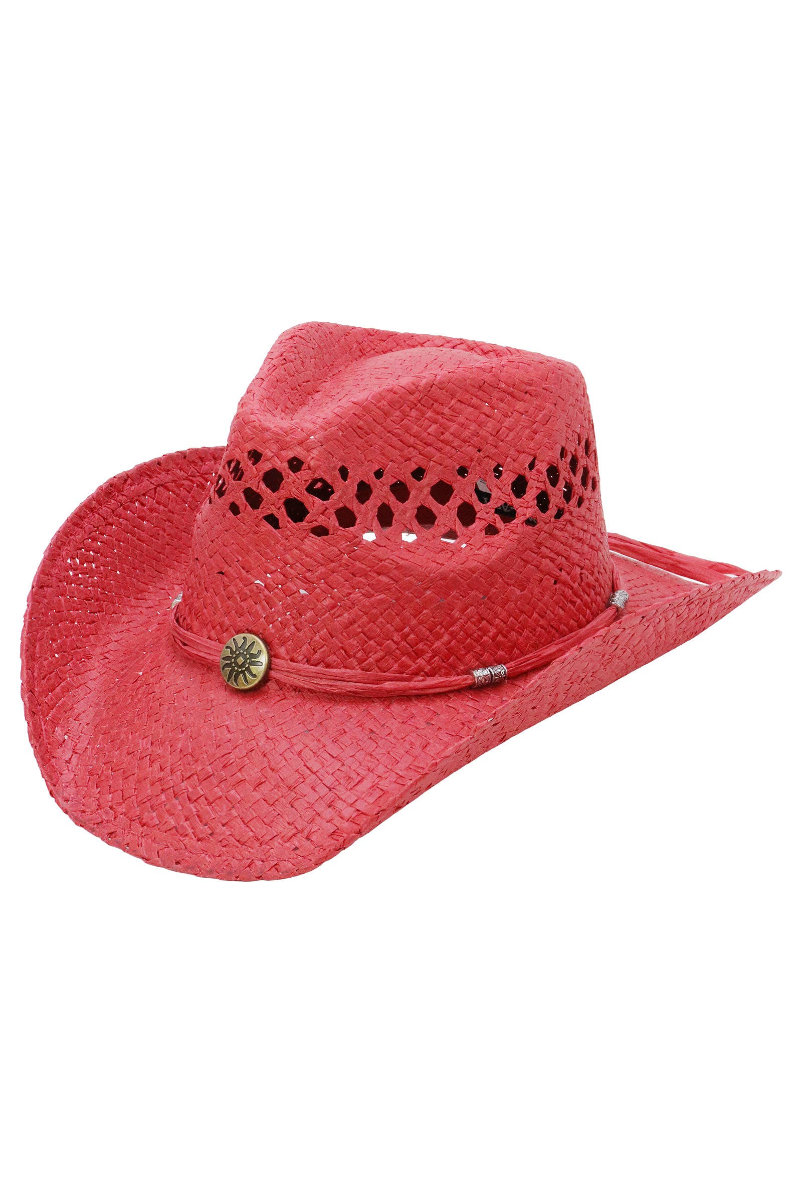 Cap Zone - Wholesale Cowboy Hat - Women's - Coastal Medallion Vented Straw Cowboy Hat32