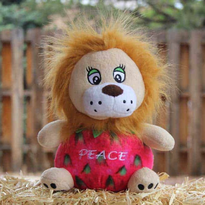 Peace: The Pitaya Lion Plush for wholesale by New Day Gifts