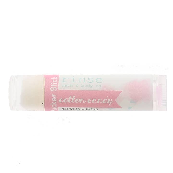 Pucker Stick - Cotton Candy Lip Balm | Natural Lip Care | Kid’s Valentine’s Day Gift for wholesale by Rinse Bath Body Inc